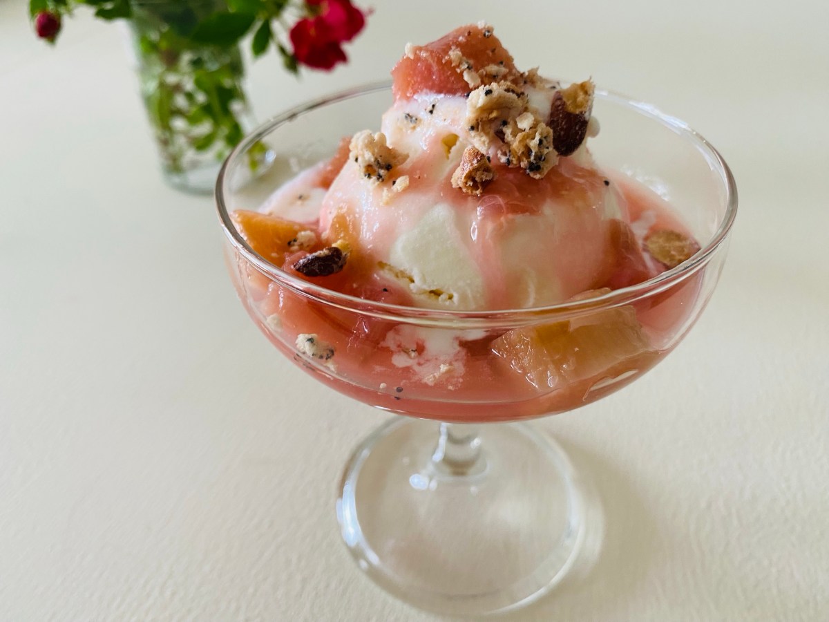 Rhabarber Kompott mit&nbsp;Eis