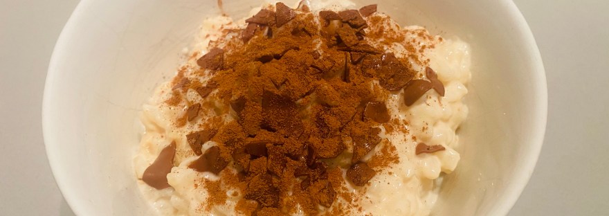 Milchreis mit Zimt und Schokolade