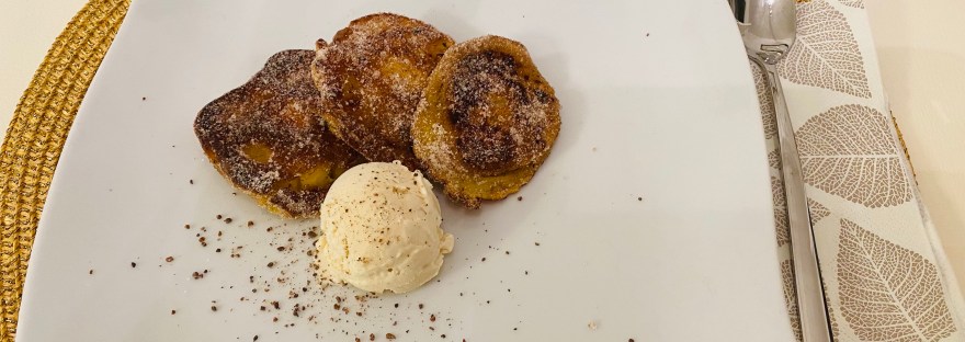 gebackene Apfelringe